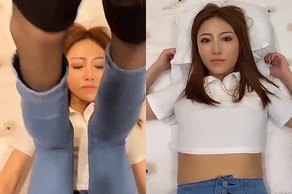 สาวเกาหลี ใส่กางเกง ตัดเป้า หีโผล่ ให้หนุ่มเอาควยแทงหี ซอยหีอย่างชิล